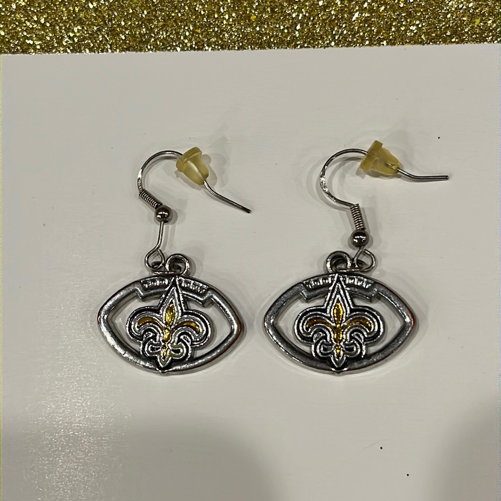 Saints Football Earrings